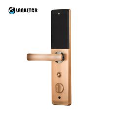 LANXSTAR Fingerprint RFID Card Password Keys APP 5 in 1 Smart Lock Slide Cover Anti-theft Door Lock 