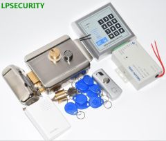 LPSECURITY RFID Door Access Control System Kit With Lock RFID keypad+power+electric gate lock+door 