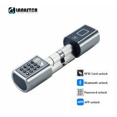 Lanxstar Durable Smart Lockcore Mechanical Lock Transformation Replacement Intelligent Cylinder Pass