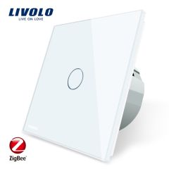 Livolo EU Standard Zigbee Smart Home Wall Touch Switch, Touch/WiFi/APP Control, Works with Alexa
