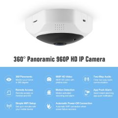 Mini IP Wireless Camera HD 360 Degree Full Viewing Angle Easy to carry Home Vacation Business Outdoo