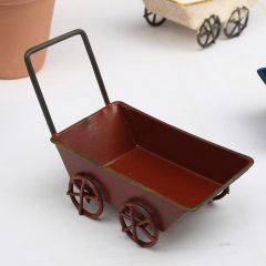 Mini Metal Trolleys Carts Miniature Fairy Garden Craft Home Decor Art Wedding Decoration E2S