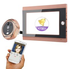 Mountainone 720P WiFi Wireless Digital Peephole Door Viewer 7inch Front Video Door Peephole Camera W