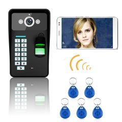 Mountainone Waterproof HD720P Wireless WIFI RFID Password Fingerprint Recognize Video Door Phone Doo