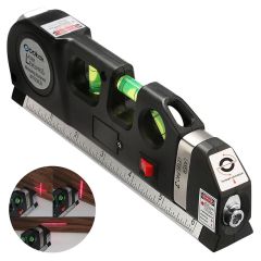 Multi Purpose Laser Level Horizon Vertical Measure 8Ft 2.5M Aligner Metric Ruler