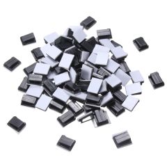 Newest 100Pcs Black Plastic Wire Tie Rectangle Cable Mount Clip Clamp Self-adhesive Cable Clips Prom