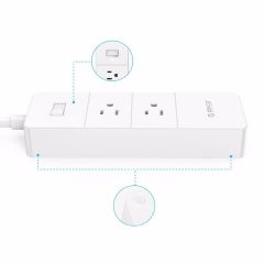 ORICO 2 Outlets Power Strip Surge Protector Max 1250W with 4 USB Ports 20W Built in 5 Feet Power Cor