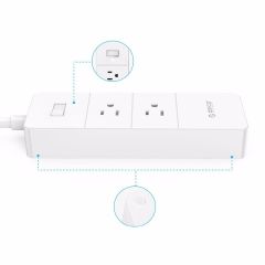 ORICO 2 Outlets Power Strip Surge Protector Max 1250W with 4 USB Ports 20W Built in 5 Feet Power Cor