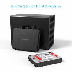 ORICO 3.5 Inch HDD Protection Box with Water-proof + Shock-proof + Dust-proof Function Safety Lock a