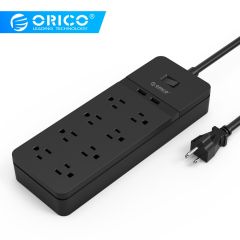 ORICO FPC USB Power Strip USB Socket Surge Protector 8 AC Outlets 2 USB Charging Ports 5V2.4A USB