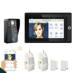 Popular 7" WiFi Wireless RFID Password Video Door Phone intercom Doorbell IP Camera Home Alarm Syste