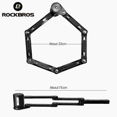 ROCKBROS Cycling Bicycle Folding Lock Anti Theft Chain Cable Lock Bike Padlock Security Drill Resist