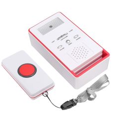 Red Wireless Emergency Dialer Alarm System Panic Button Elderly Handicapped Maternal Pregnant Women 
