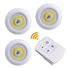 Remote Control COB LED Mini Night Light 2 Modes Battery Power Cabinet Bedroom Lamp RC Night Lights E