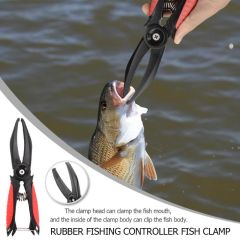Rubber Fishing Controller Fish Clamp Claw Grip Antiskid Clip Holder Fishing Pliers Tackle