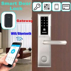 Smart Door Lock Home Keyless Lock Fingerprint Password Work Electronic Lock Wireless App Phone Bluet