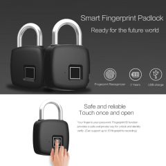 Smart Keyless Fingerprint Lock USB Rechargeable Waterproof Anti-Theft Security Padlock Door Luggage 