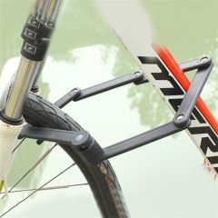 TONYON Folding Bike Lock Ultra Strong Harden Steel Alloy Metal Bone With Plastic Coating 