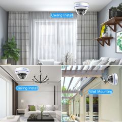 Techage VandalProof CCTV Dome Indoor IP Camera 720P 960P 1080P IR Outdoor P2P Onvif Metal Video Secu