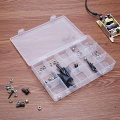 Toolbox Electronic Plastic Container Box for Tools 12 Grids Component Storage Box Screw Hardware Too