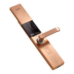 V9 IC Fingerprint Touch Screen Password Entrance Anti-theft Door Electronic Smart Lock Red bronze/K 