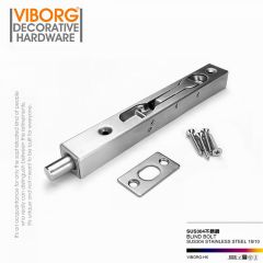 VIBORG 20cm(8") 304 Stainless Steel Door Bolt Lock Door Latch Locks Door Slide Bolt Lock Lever Actio