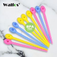 WALFOS 100% food grade Silicone Bag Ties, Cable Management, Zip Tie Twist, All-purpose Multi-use Bag