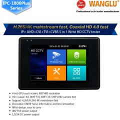 Wanglu Newest 4 inch Wrist CCTV HD Camera Tester H.265 4K IP 8MP TVI 4MP CVI 5MP AHD Analog 5-in-1 C