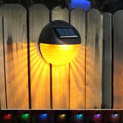 Waterproof 2 LED 7 Colors Solar Wall Lamp Garden Path Courtyard Fence Light