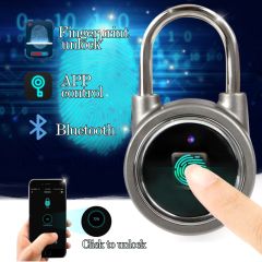 Waterproof Keyless Bluetooth Fingerprint Lock Padlock Anti-Theft APP Control Door Cabinet Smart 