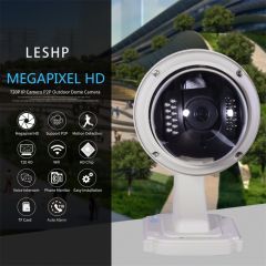 WiFi 1MP HD 720P Durable IP Camera P2P Plug and Play Outdoor Dome PTZ Wireless Security with Pan/Til