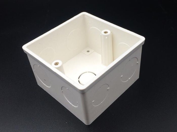86*86mm Cassette Universal White Wall Mounting Box for Wall Switch and