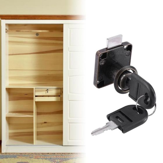 Durable Anti Rust Zinc Alloy Drawer Lock Office Desk Safety Lock