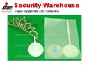 RF Blank Label 40mm Round EAS Tag Sticker Tail 8.2MHz for Jewelry