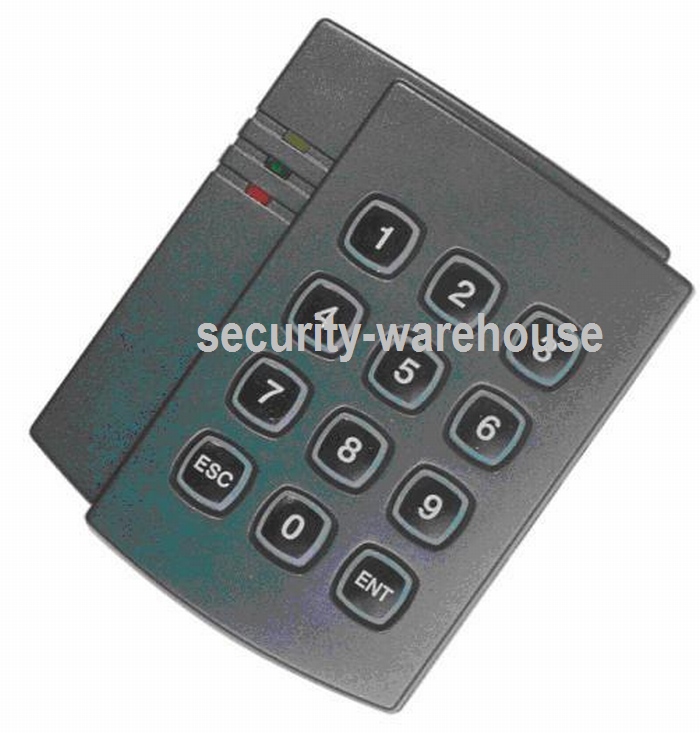 PT08P RFID 125 KHz + Password No Display Card Reader Access Control Card Reader BlackWhite w LED 