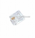 Inventory sale 2 core phone crystal head RJ11 crystal head 6 p2c crystal two core crystal head