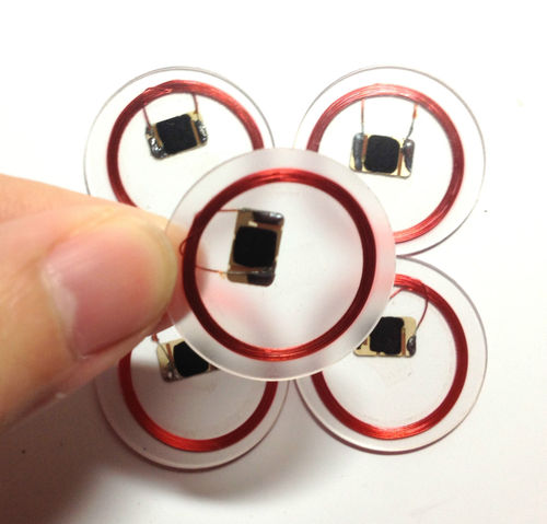 NFC RFID card ISO14443A 13.56MHz RFID tag transparent coin 14443A 1K