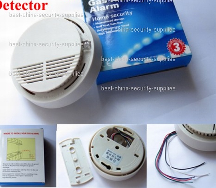 Ceiling Gas Leakage Sensor Detector Wired Gas Cable for Fire Alarm Home Use