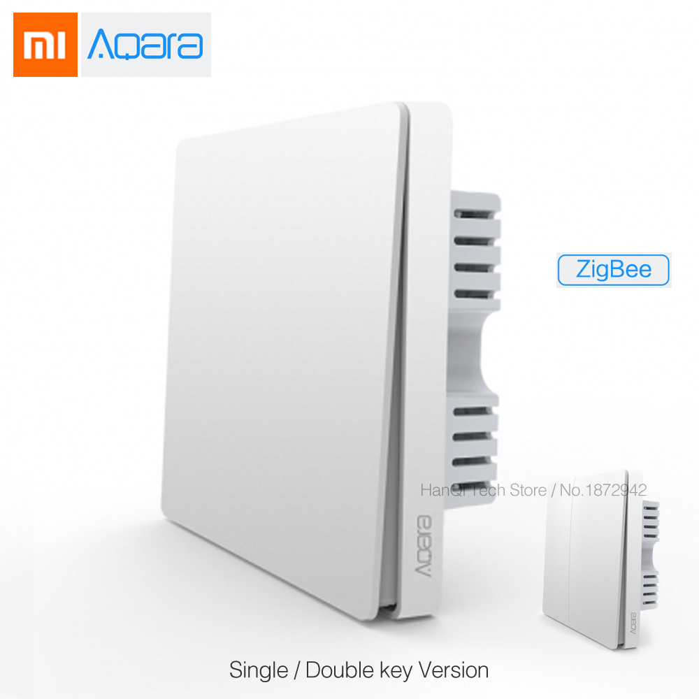 New Xiaomi Aqara Smart Light Control ZiGBee Wall Switch Via Smarphone APP Remote By Mijia APP