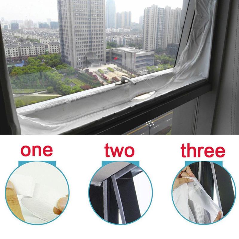 New 4m Universal Air Lock Window Seal Cloth Waterproof Home Mobile Air Conditioners Water-Repellent 