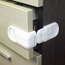Urijk 4pcs Baby Child Safety Lock Door Buckle Drawer Cabinets Convenient Kids Door Fridge Safety Loc