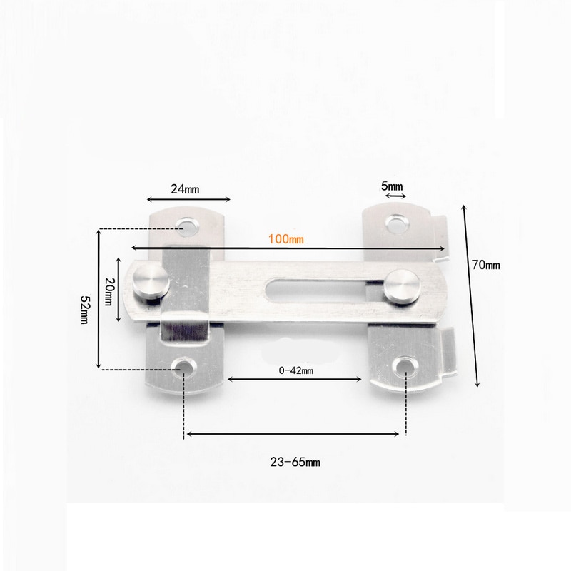 Stainless Steel Window Hasp Hardware Hasps Antique Latch Lock With Screws Latch Lock For Toolbox