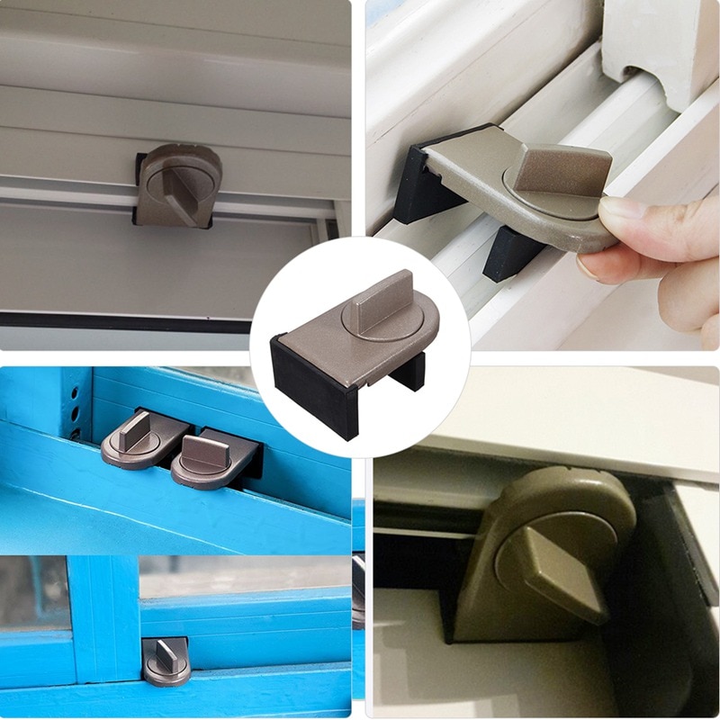 Urijk Window Security Sash Lock Sliding Security Limiter Lock Stop Door Restrictor Child Safety Anti