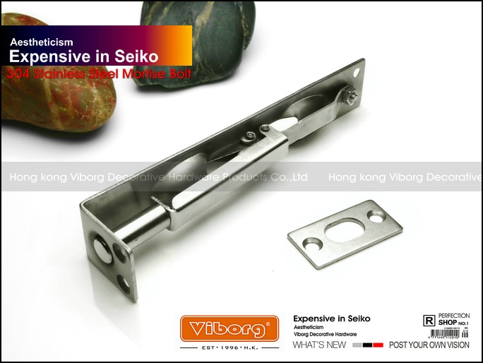 VIBORG 20CM (8") 304 Stainless Steel Door Bolt Security Door Guard Lever Action Flush Latch 