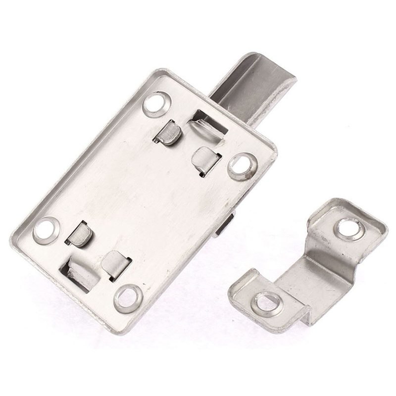 2pcs 2 Inch Door Lock Latch Slide Barrel Bolt Clasp Locker Silver
