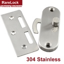 Rarelock MS447 Stainless Latch Sliding Door Lock Dead Bolt for Women Dress Fitting Room Bedroom Bath