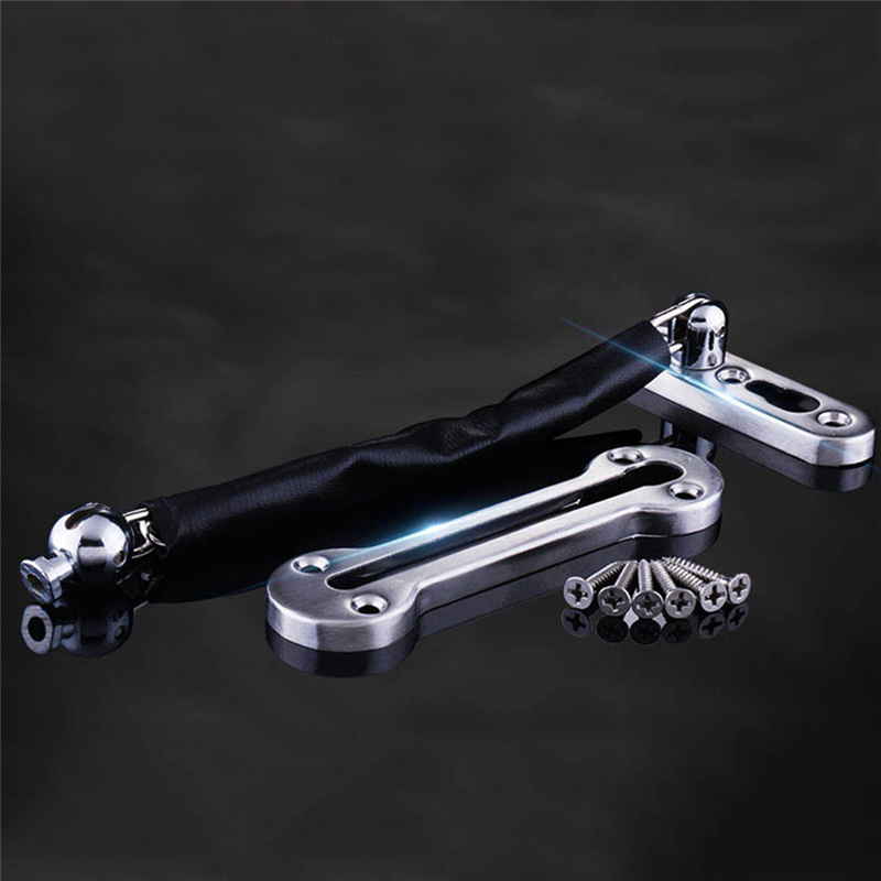Sliding Door Lock Chrome Door Lock Chain Bolt Safety Chain Hotel Office Security Chain Gate Cabinet 