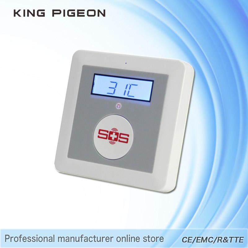 GSM Home Alarm System SOS Call Elderly Care Alarm Home Safety Security Equips LCD Temperature Detect