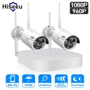 Hiseeu wifi home security camera system wifi 4CH 1080P CCTV NVR Kit 2pcs 960P/1080P wireless video s