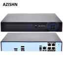 AZISHN 48V POE 4CH 5MP/4MP H.265 H.264 POE NVR DVR CCTV System ONVIF Real Time Network  Hi3798M for 